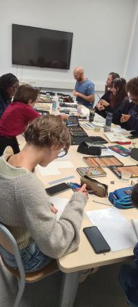 Atelier de dessin naturaliste oragnisé par l'association Dryades