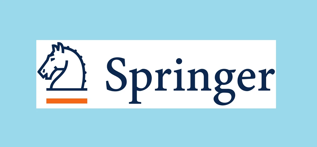 Springer - Logo Springer sur fond bleu